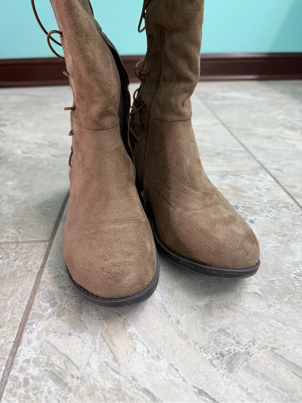 Tan Suede Over-the-Knee Women’s Boots